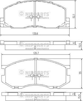 Nipparts J3602039 - Kit de plaquettes de frein, frein à disque cwaw.fr