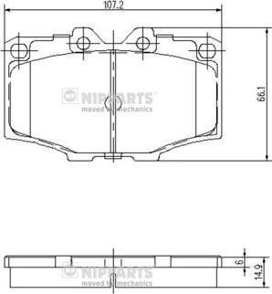 Nipparts J3602036 - Kit de plaquettes de frein, frein à disque cwaw.fr