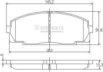 Nipparts J3602076 - Kit de plaquettes de frein, frein à disque cwaw.fr