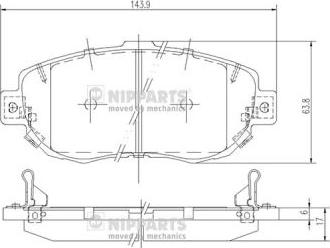 Nipparts J3602072 - Kit de plaquettes de frein, frein à disque cwaw.fr