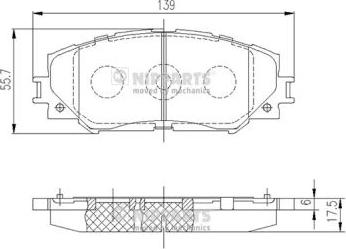 Nipparts J3602120 - Kit de plaquettes de frein, frein à disque cwaw.fr