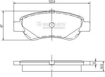 Nipparts J3602122 - Kit de plaquettes de frein, frein à disque cwaw.fr