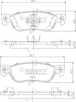 Nipparts J3619000 - Kit de plaquettes de frein, frein à disque cwaw.fr