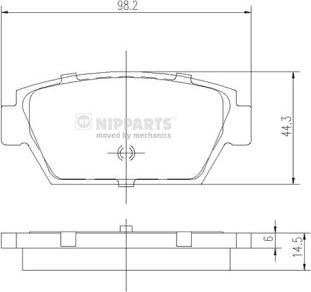 Nipparts J3615000 - Kit de plaquettes de frein, frein à disque cwaw.fr