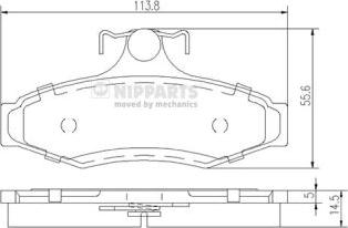 Nipparts J3610900 - Kit de plaquettes de frein, frein à disque cwaw.fr