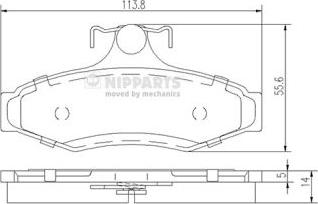 Nipparts J3610901 - Kit de plaquettes de frein, frein à disque cwaw.fr