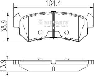 Nipparts J3610903 - Kit de plaquettes de frein, frein à disque cwaw.fr