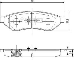 Nipparts J3610902 - Kit de plaquettes de frein, frein à disque cwaw.fr