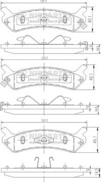 Nipparts J3610501 - Kit de plaquettes de frein, frein à disque cwaw.fr