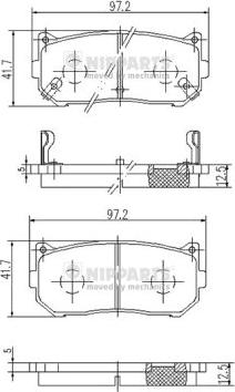 Nipparts J3610301 - Kit de plaquettes de frein, frein à disque cwaw.fr