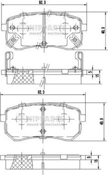 BENDIX 510540 - Kit de plaquettes de frein, frein à disque cwaw.fr