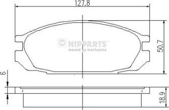 Nipparts J3611032 - Kit de plaquettes de frein, frein à disque cwaw.fr