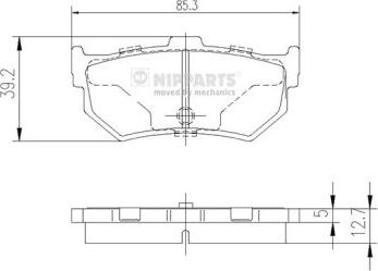 Nipparts J3618000 - Kit de plaquettes de frein, frein à disque cwaw.fr