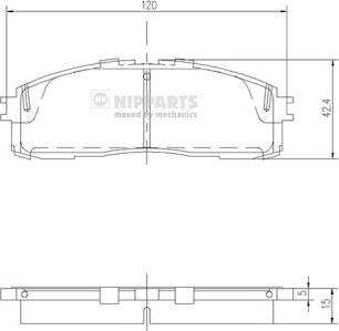 Nipparts J3612006 - Kit de plaquettes de frein, frein à disque cwaw.fr