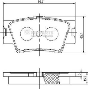 Nipparts J3612035 - Kit de plaquettes de frein, frein à disque cwaw.fr