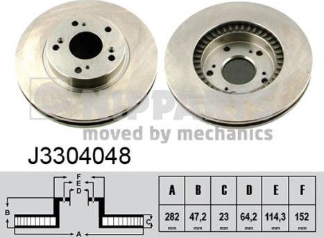 Nipparts J3304048 - Disque de frein cwaw.fr