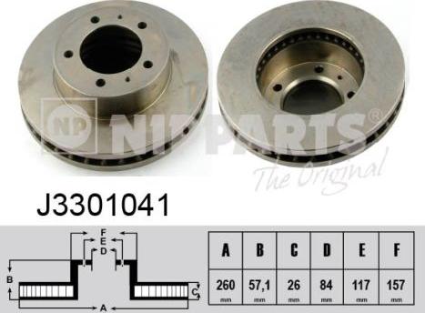 Nipparts J3301041 - Disque de frein cwaw.fr