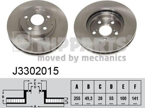 Nipparts J3302015 - Disque de frein cwaw.fr