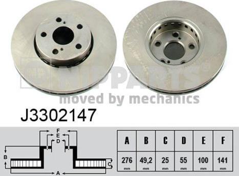 Nipparts J3302147 - Disque de frein cwaw.fr