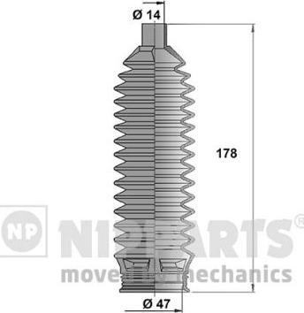 Nipparts J2840504 - Jeu de joints-soufflets, direction cwaw.fr