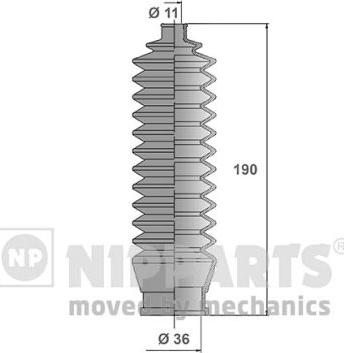 Nipparts J2843001 - Jeu de joints-soufflets, direction cwaw.fr