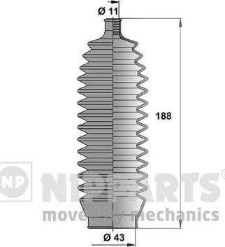 Nipparts J2847010 - Jeu de joints-soufflets, direction cwaw.fr