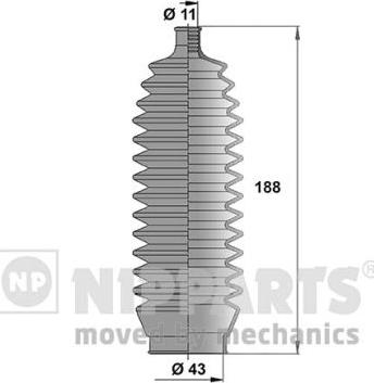 Nipparts J2855000 - Jeu de joints-soufflets, direction cwaw.fr