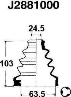 Nipparts J2881000 - Joint-soufflet, arbre de commande cwaw.fr