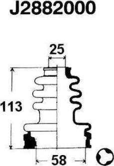 Nipparts J2882000 - Joint-soufflet, arbre de commande cwaw.fr