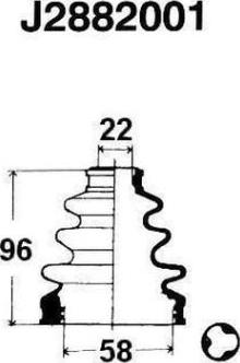 Nipparts J2882001 - Joint-soufflet, arbre de commande cwaw.fr