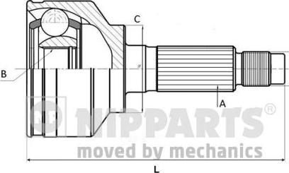 Nipparts J2830502 - Jeu de joints, arbre de transmission cwaw.fr