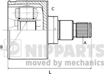 Nipparts N2837001 - Jeu de joints, arbre de transmission cwaw.fr