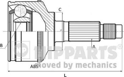 Nipparts J2824120 - Jeu de joints, arbre de transmission cwaw.fr