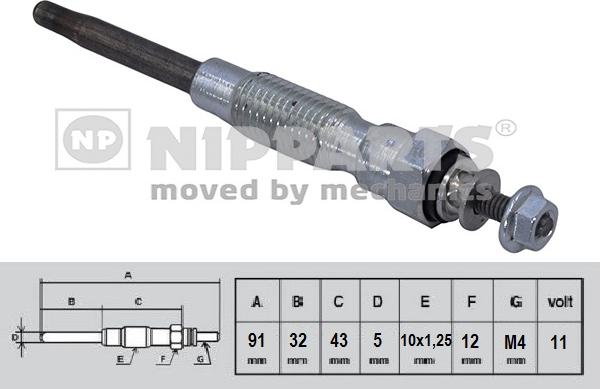 Nipparts N5712029 - Bougie de préchauffage cwaw.fr