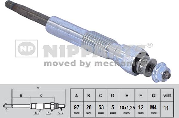 Nipparts N5712028 - Bougie de préchauffage cwaw.fr