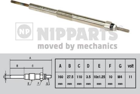 Nipparts N5712027 - Bougie de préchauffage cwaw.fr