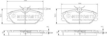 Nipparts N3600917 - Kit de plaquettes de frein, frein à disque cwaw.fr