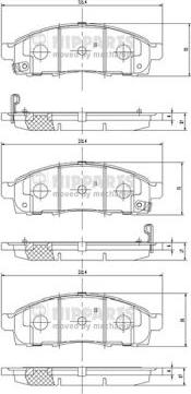 Nipparts N3601101 - Kit de plaquettes de frein, frein à disque cwaw.fr