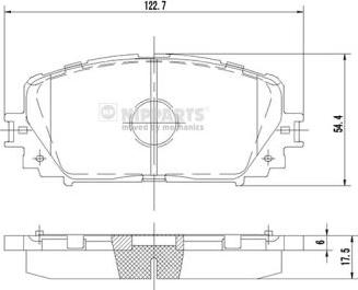 Nipparts N3602140 - Kit de plaquettes de frein, frein à disque cwaw.fr