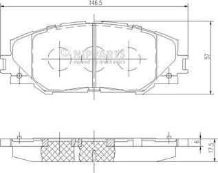 Nipparts N3602138 - Kit de plaquettes de frein, frein à disque cwaw.fr