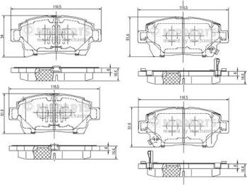 Nipparts N3602132 - Kit de plaquettes de frein, frein à disque cwaw.fr