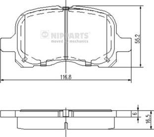 Nipparts N3602129 - Kit de plaquettes de frein, frein à disque cwaw.fr