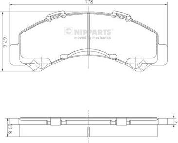 Nipparts N3619003 - Kit de plaquettes de frein, frein à disque cwaw.fr