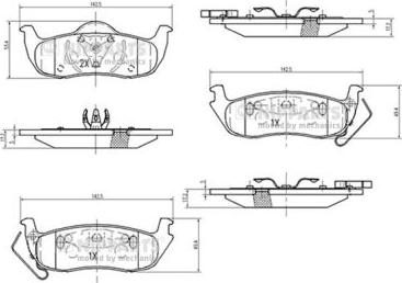 Nipparts N3611059 - Kit de plaquettes de frein, frein à disque cwaw.fr