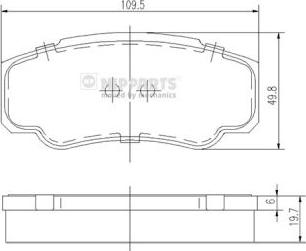 Nipparts N3611052 - Kit de plaquettes de frein, frein à disque cwaw.fr