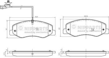 Nipparts N3611061 - Kit de plaquettes de frein, frein à disque cwaw.fr