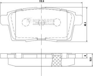 Nipparts N3613024 - Kit de plaquettes de frein, frein à disque cwaw.fr