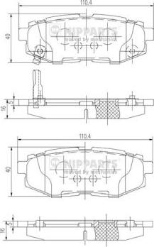 Nipparts N3617006 - Kit de plaquettes de frein, frein à disque cwaw.fr