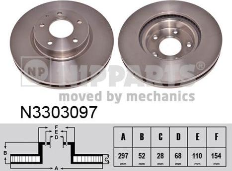 Nipparts N3303097 - Disque de frein cwaw.fr