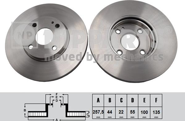 Nipparts N3303103 - Disque de frein cwaw.fr